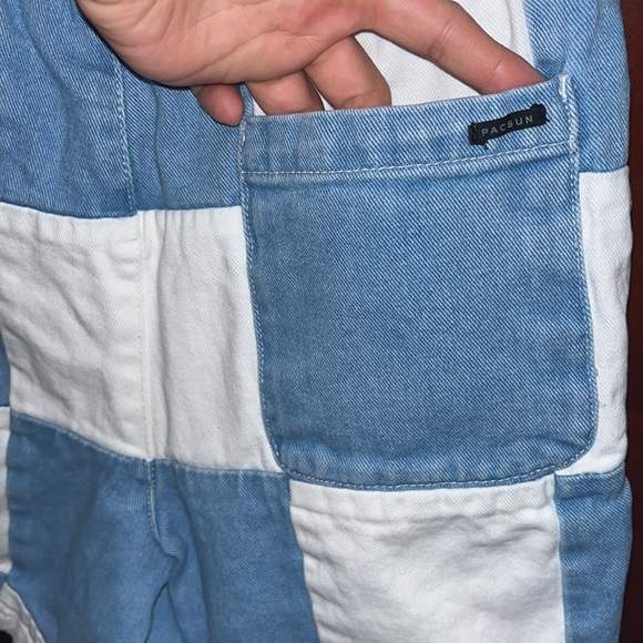 PacSun Men's Blue and White Shorts size S - Picture 6 of 7